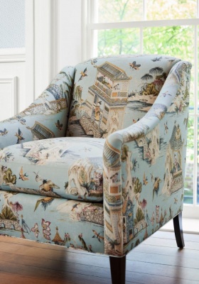 Thibaut Grand Palace Linen In Mist